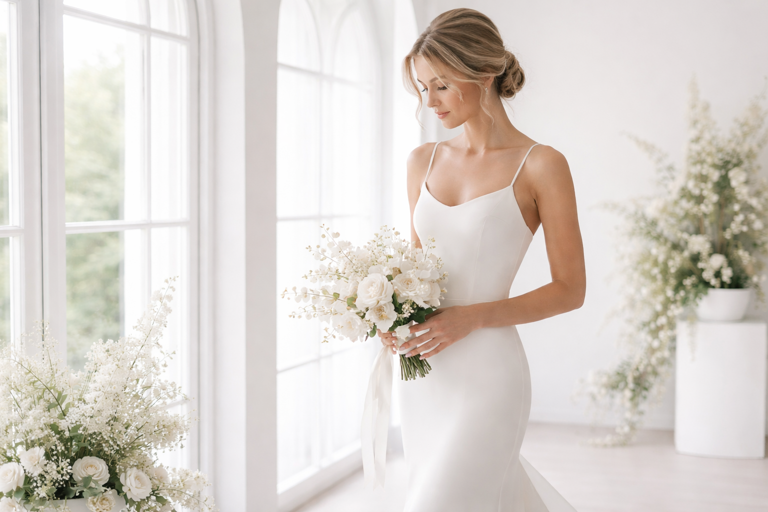 prosta minimalistyczna suknia ślubna